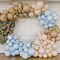 Brown & Blue Balloon Garland – Double Stuffed Nude, Tan & Light Blue Balloons for Birthday, Baby Shower & Gender Reveal